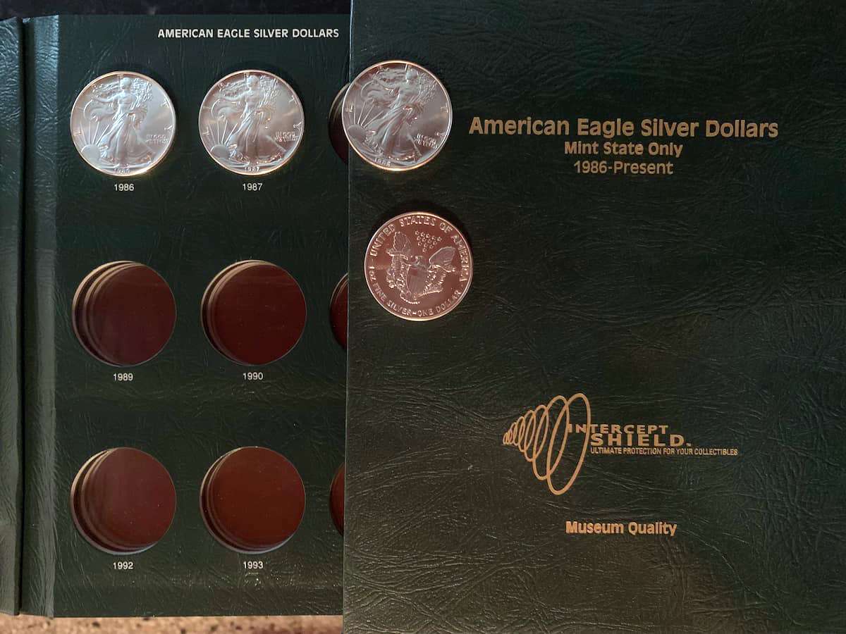 Intercept Shield coin albums don't contain PVC and are very safe for storing coins. 