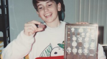 Here I am back in 1994 showing off some of the coins in my collection. I've been collecting coins for many years, and I love that I can enjoy a hobby that costs very little and yet offers so much enjoyment. 
