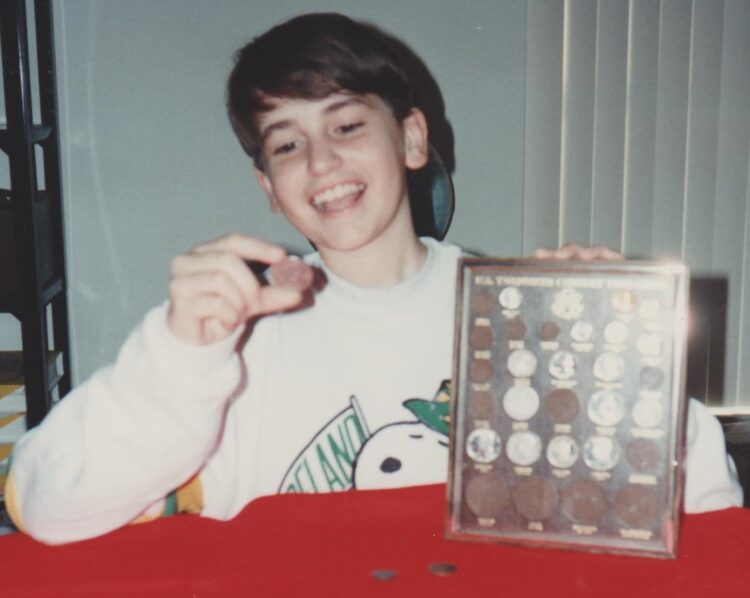 Here I am back in 1994 showing off some of the coins in my collection. I've been collecting coins for many years, and I love that I can enjoy a hobby that costs very little and yet offers so much enjoyment. photo by Joshua at TheFunTimesGuide.com Here I am back in 1994 showing off some of the coins in my collection. I've been collecting coins for many years, and I love that I can enjoy a hobby that costs very little and yet offers so much enjoyment.