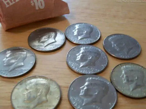 My coin roll hunting adventure - Kennedy half dollar coins found in coin rolls from the bank