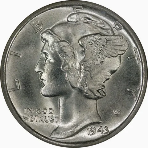 Next in the list of valuable dimes is the Mercury silver dime. These were made from 1916 through 1945. 