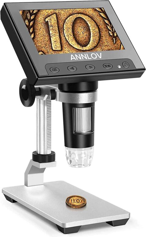 microscope50x-1000x This is an affordable coin microscope that achieves 50X to 1000X magnification.