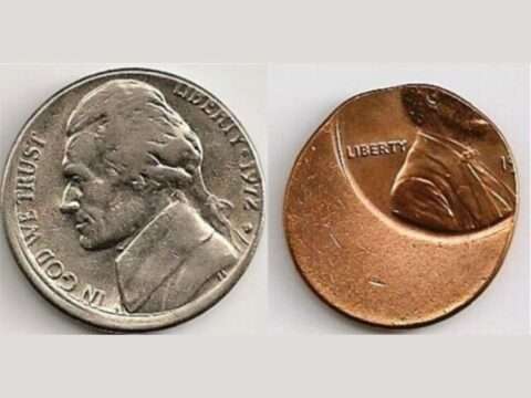 off-centered coins