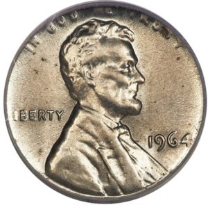 A U.S. penny struck on a dime planchet