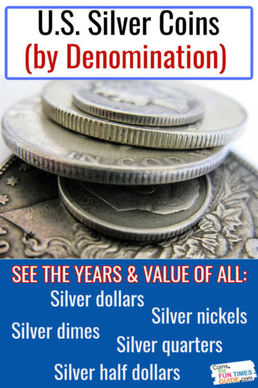 All silver U.S. coins by denomination... and how much they're worth!