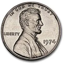 A 1974 silver penny
