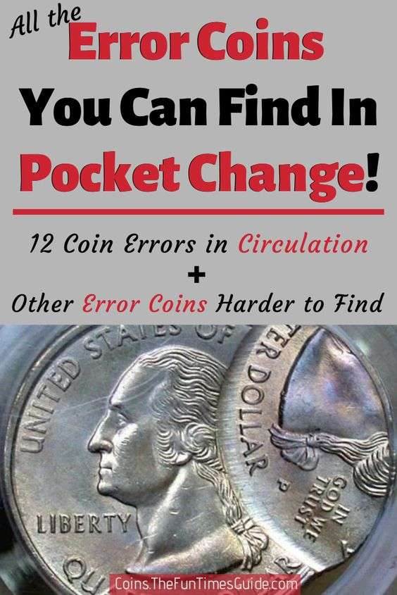 3 U.S. Mint Error Coin Lists: Rare Mint Error Coins + Common Mint Error Coins You Can Find In Pocket Change + Mint Mistakes By Denomination