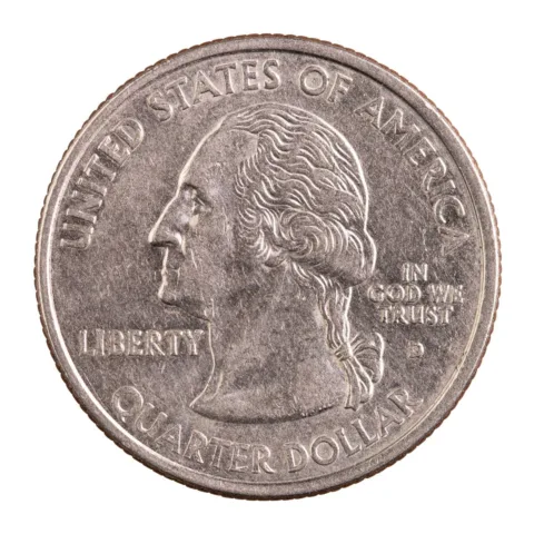 The obverse, or heads side, of the 1999 Georgia state quarter.