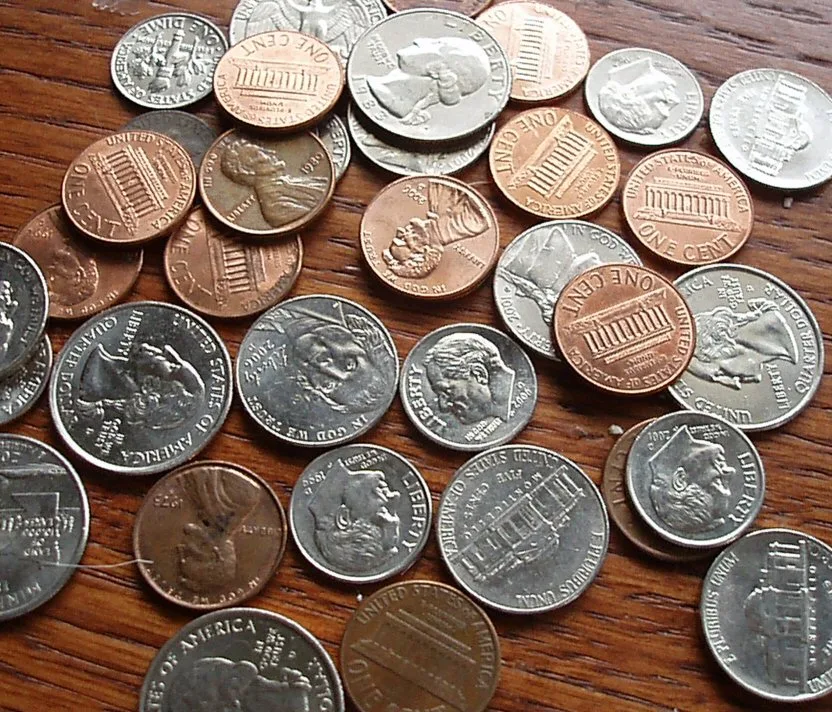 What are coins made of in the United States? 